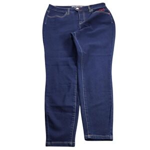Peace Love World Jeans Womens 10P Petite Blue Skinny Dark Wash‎ Repreve Denim
